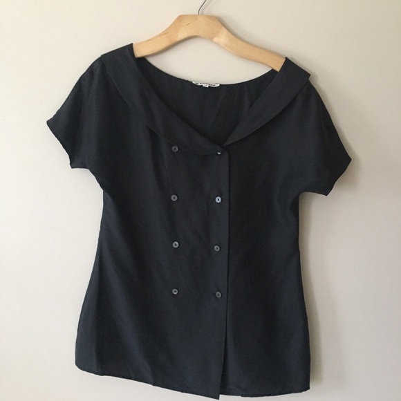 Vintage Jil Sander Silk Double Breasted Blouse 4 - Picture 4 of 6